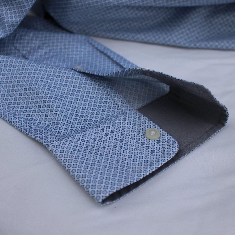Michael Kors Men’s Classic Fit Long Sleeve Button Up Patterned Shirt Large - Picture 11 of 15